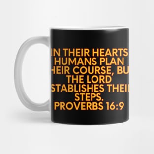 Bible Verse Proverbs 16:9 Mug